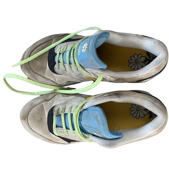 Nike Air Max 1 'Spring Daisy' White Gray/Green Sneaker - Size 8 - Picture 10 of 10